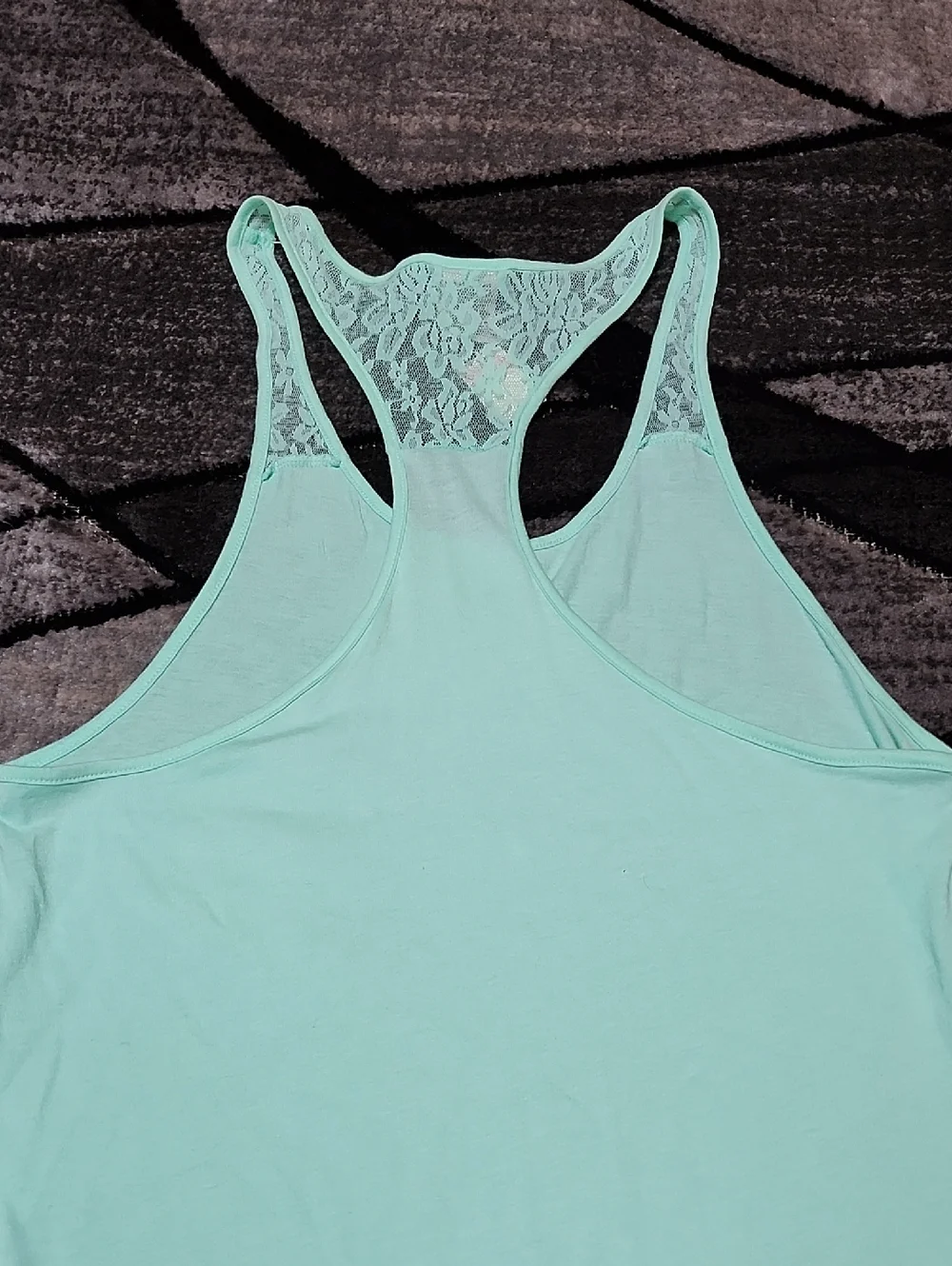 VS PINK 2013 MINT GREEN TUNIC-LENGTH LACE RACERBACK SWIM COVER-UP TANK-TOP - Picture 9 of 11